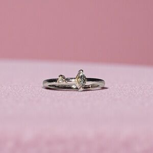 Elegant Rose Gold Ring with Diamond Accent